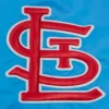 St. Louis Cardinals Pro Standard Script Tail Blue Satin Varsity Jacket - Image 6