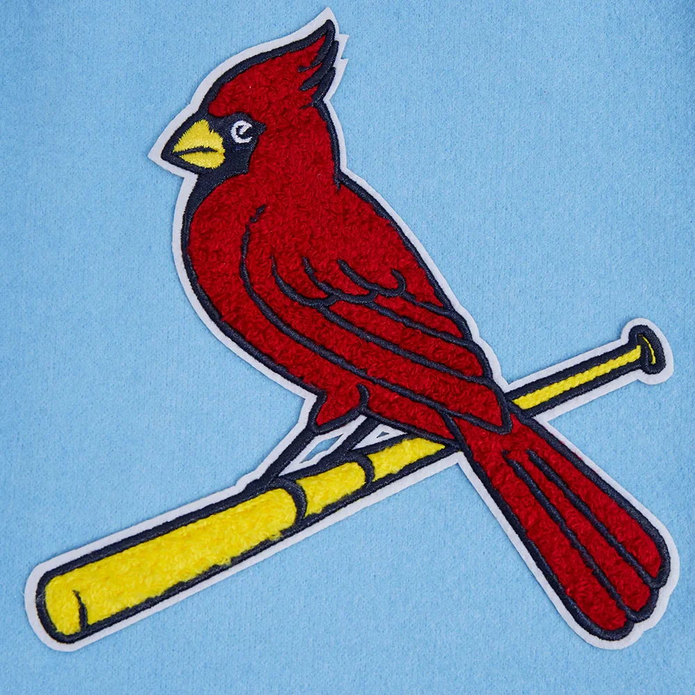 St. Louis Cardinals Pro Standard Script Tail Blue & White Varsity Jacket - Image 5