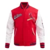 St. Louis Cardinals Pro Standard Retro Classic Wool & Leather Varsity Jacket - Image 2