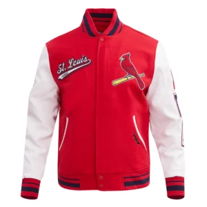 Alternative view of St. Louis Cardinals Pro Standard Retro Classic Wool & Leather Varsity Jacket