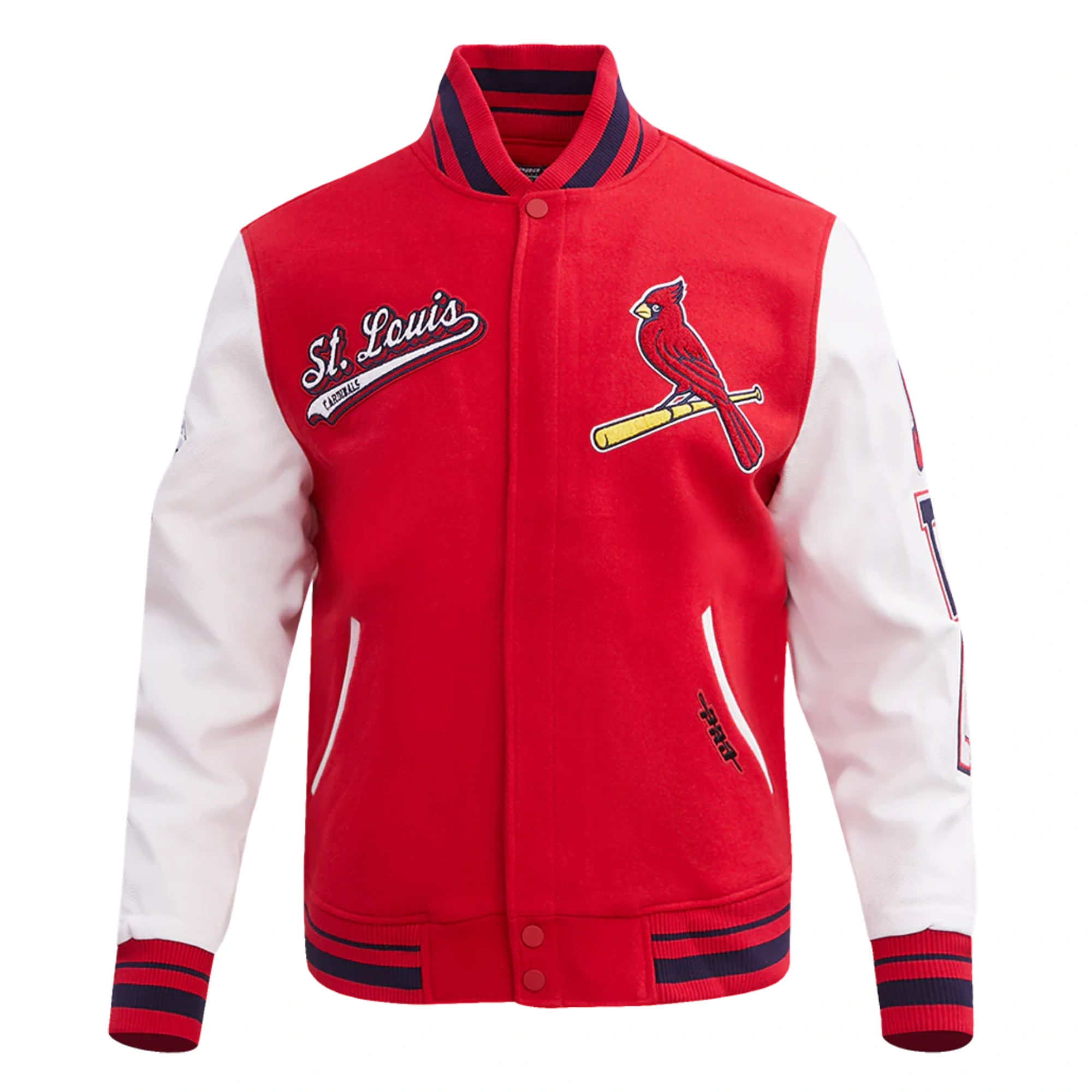 St. Louis Cardinals Pro Standard Retro Classic Wool & Leather Varsity Jacket - Image 2