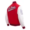 St. Louis Cardinals Pro Standard Retro Classic Wool & Leather Varsity Jacket - Image 3