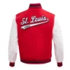 St. Louis Cardinals Pro Standard Retro Classic Wool & Leather Varsity Jacket - Image 4