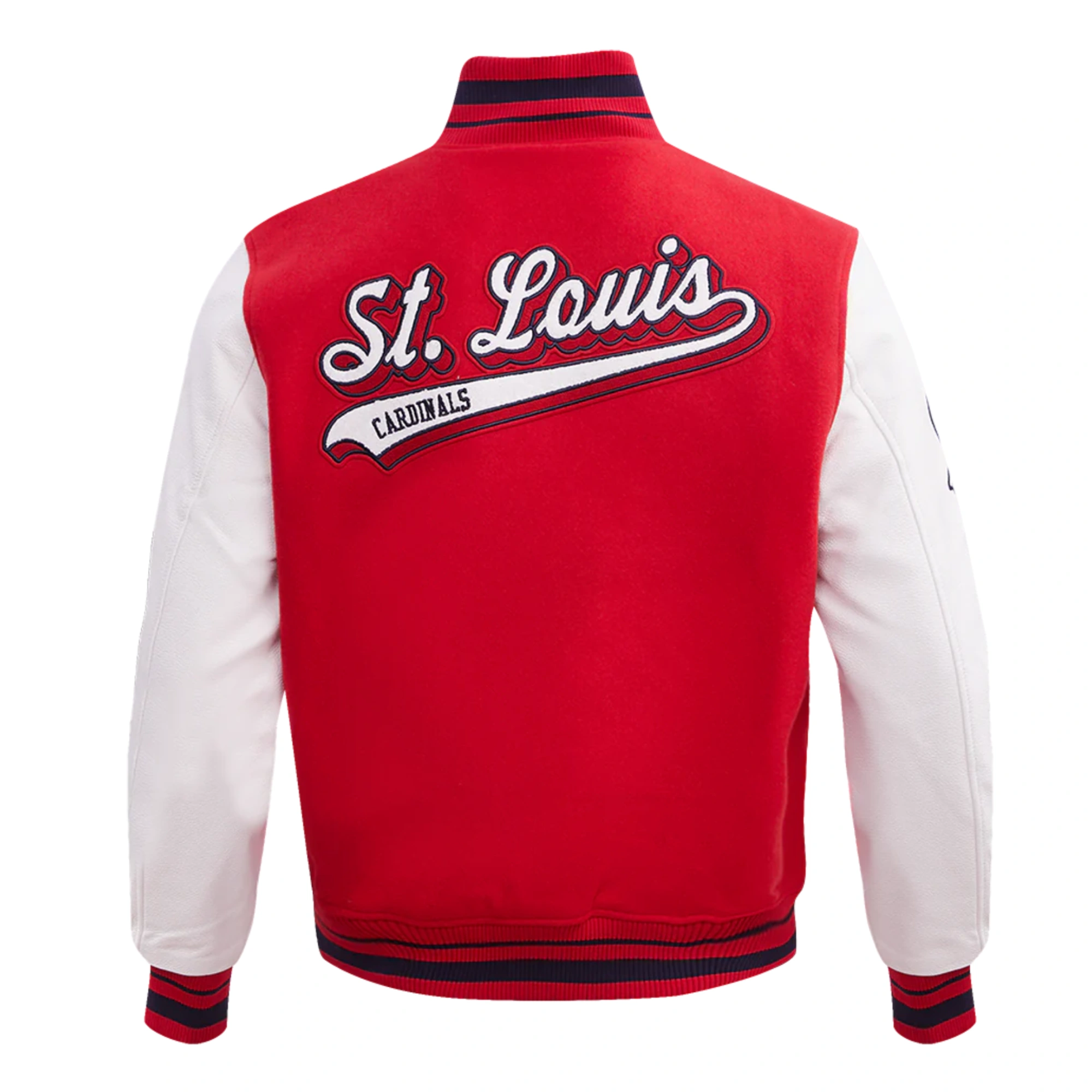 St. Louis Cardinals Pro Standard Retro Classic Wool & Leather Varsity Jacket - Image 4