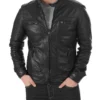 Men’s Black Leather Biker Jacket