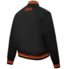 Women's Baltimore Orioles Script Tail Full-Snap Satin Varsity Jacket - Image 4