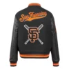 Women's San Francisco Giants Mashup Wool & Leather Varsity Jacket - Image 4