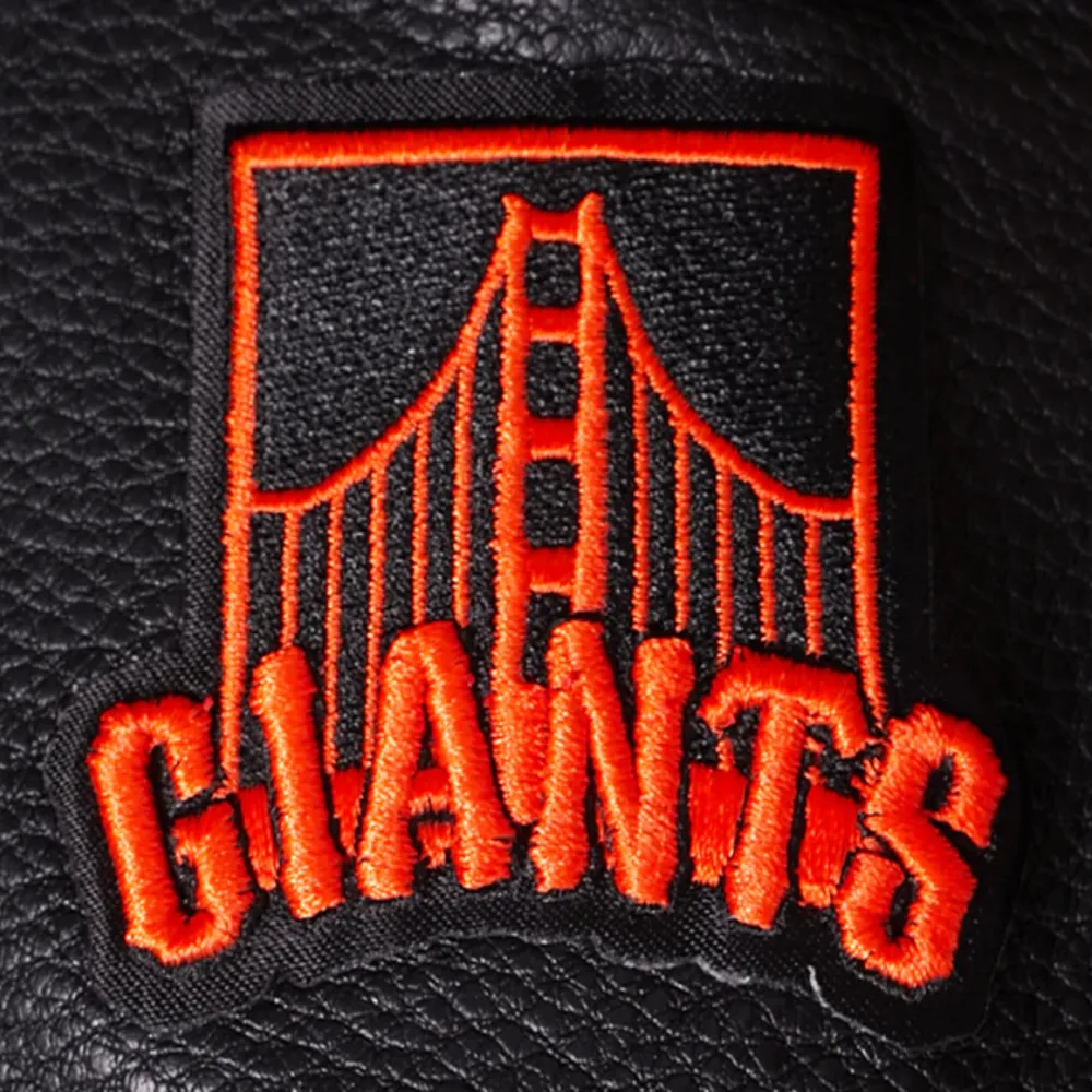 Women's San Francisco Giants Mashup Wool & Leather Varsity Jacket - Image 7