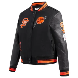 Women's San Francisco Giants Retro Classic Wool & Leather Varsity Jacket