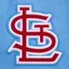 Women's St. Louis Cardinals Pro Standard Retro Classic Blue & White Varsity Jacket - Image 6