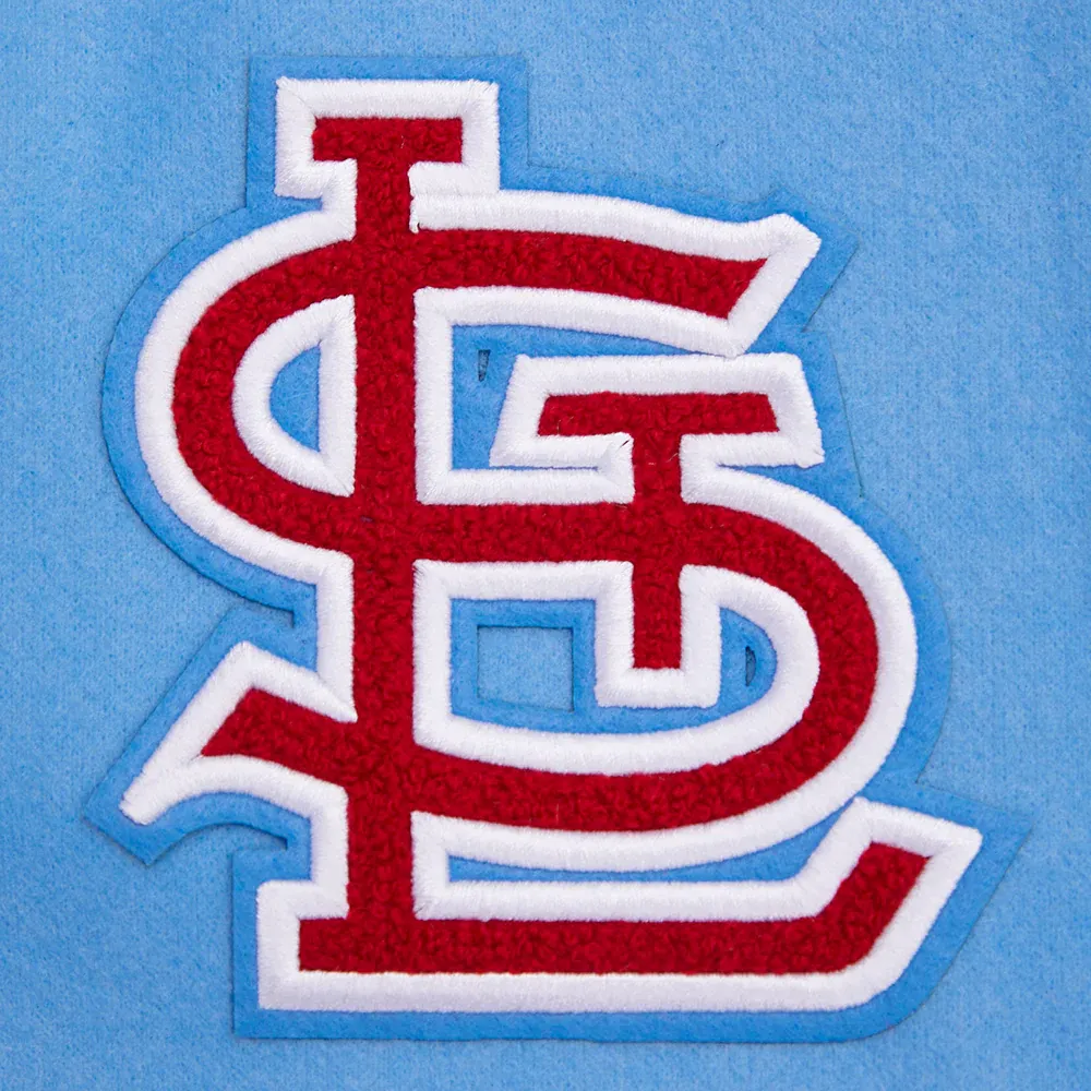 Women's St. Louis Cardinals Pro Standard Retro Classic Blue & White Varsity Jacket - Image 6