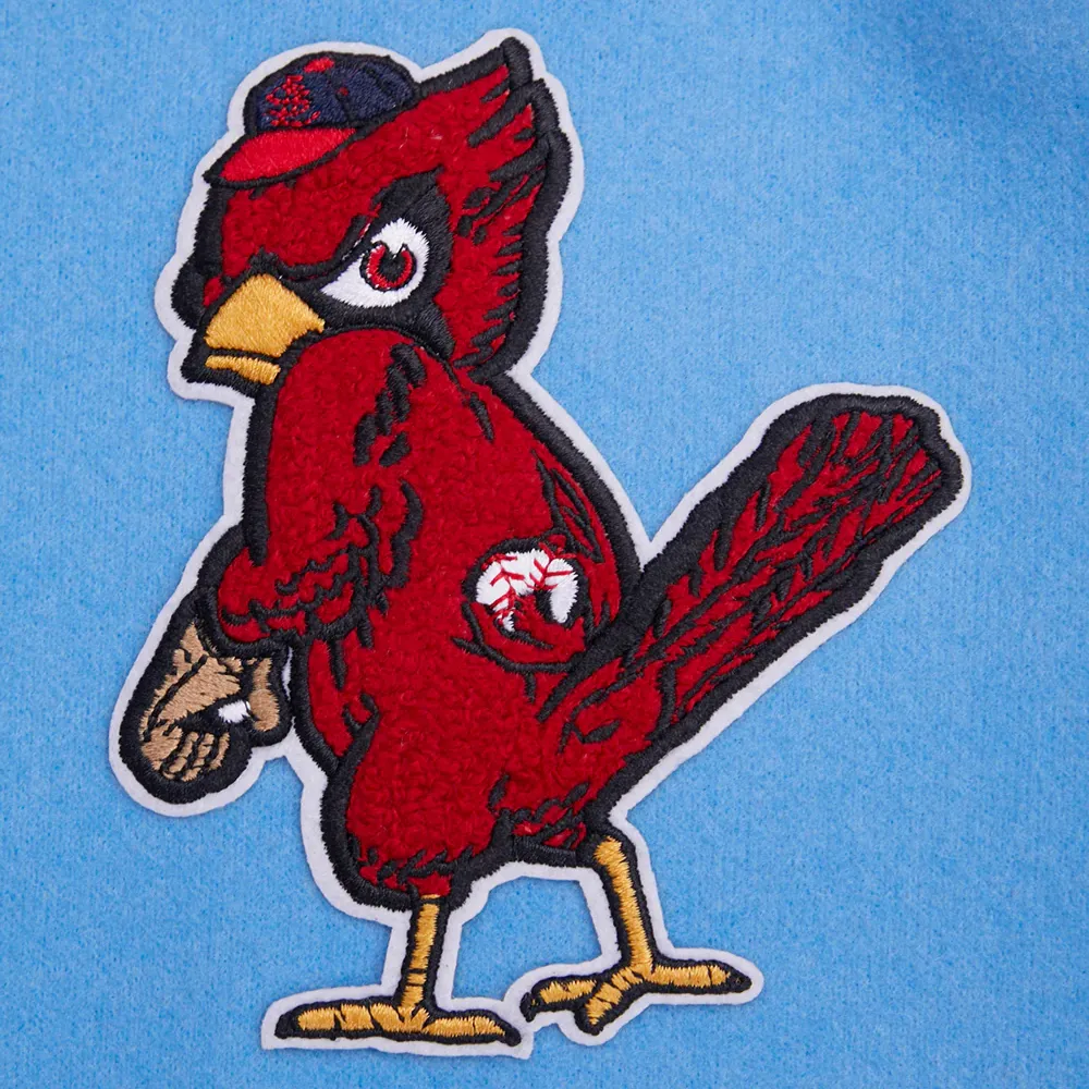 Women's St. Louis Cardinals Pro Standard Retro Classic Blue & White Varsity Jacket - Image 5