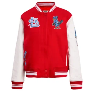 Women's St. Louis Cardinals Pro Standard Retro Classic Red & White Varsity Jacket