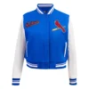 Women's St. Louis Cardinals Pro Standard Script Tail Varsity Jacket