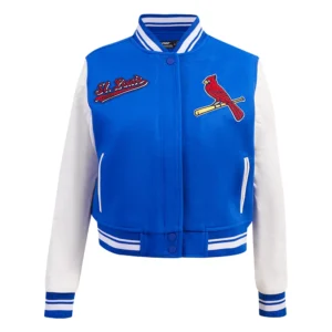 Women's St. Louis Cardinals Pro Standard Script Tail Varsity Jacket
