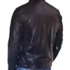 Mens Black Leather Cafe Racer Jacket - Phoenix - Image 2