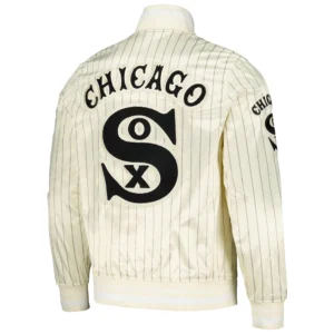 Alternative view of Chicago White Sox Classic Pro Standard Cooperstown Pinstripe Full-Snap Satin Jacket