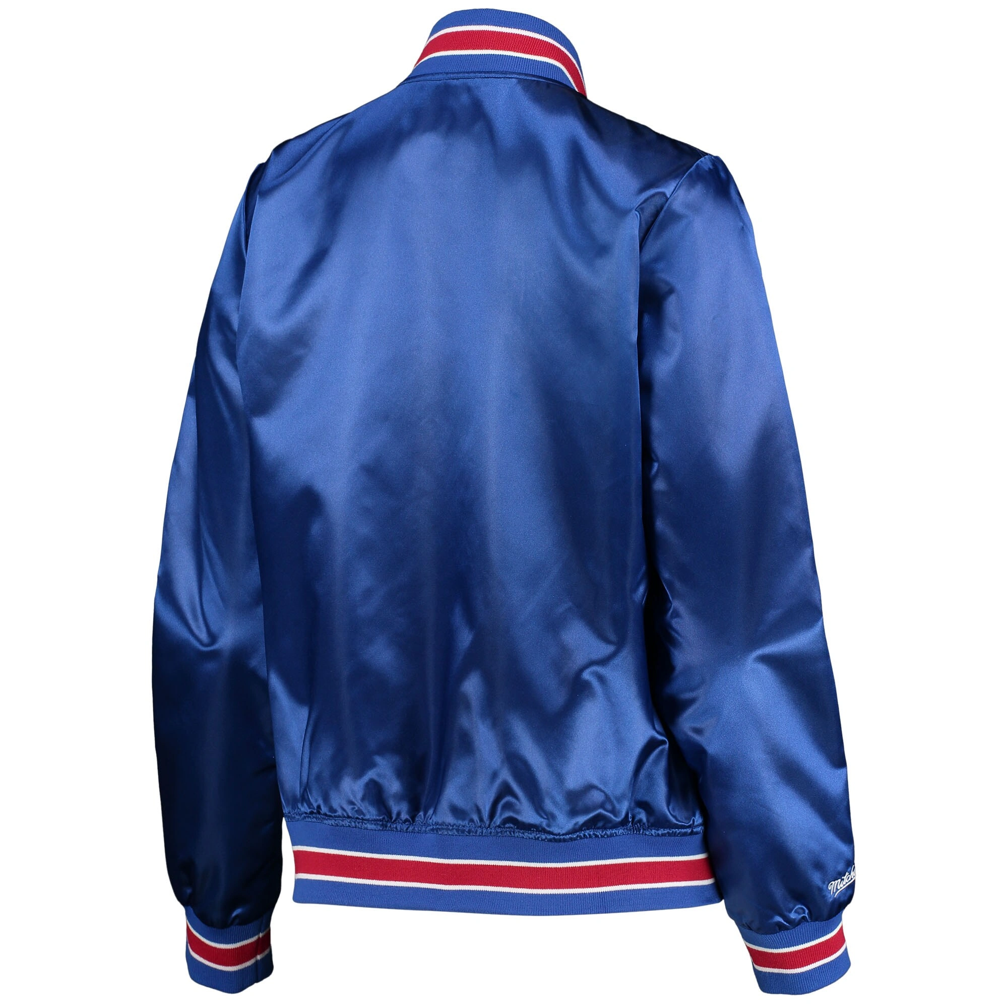 Women's Chicago Cubs Full-Snap Satin Varsity Blue Jacket - Image 2
