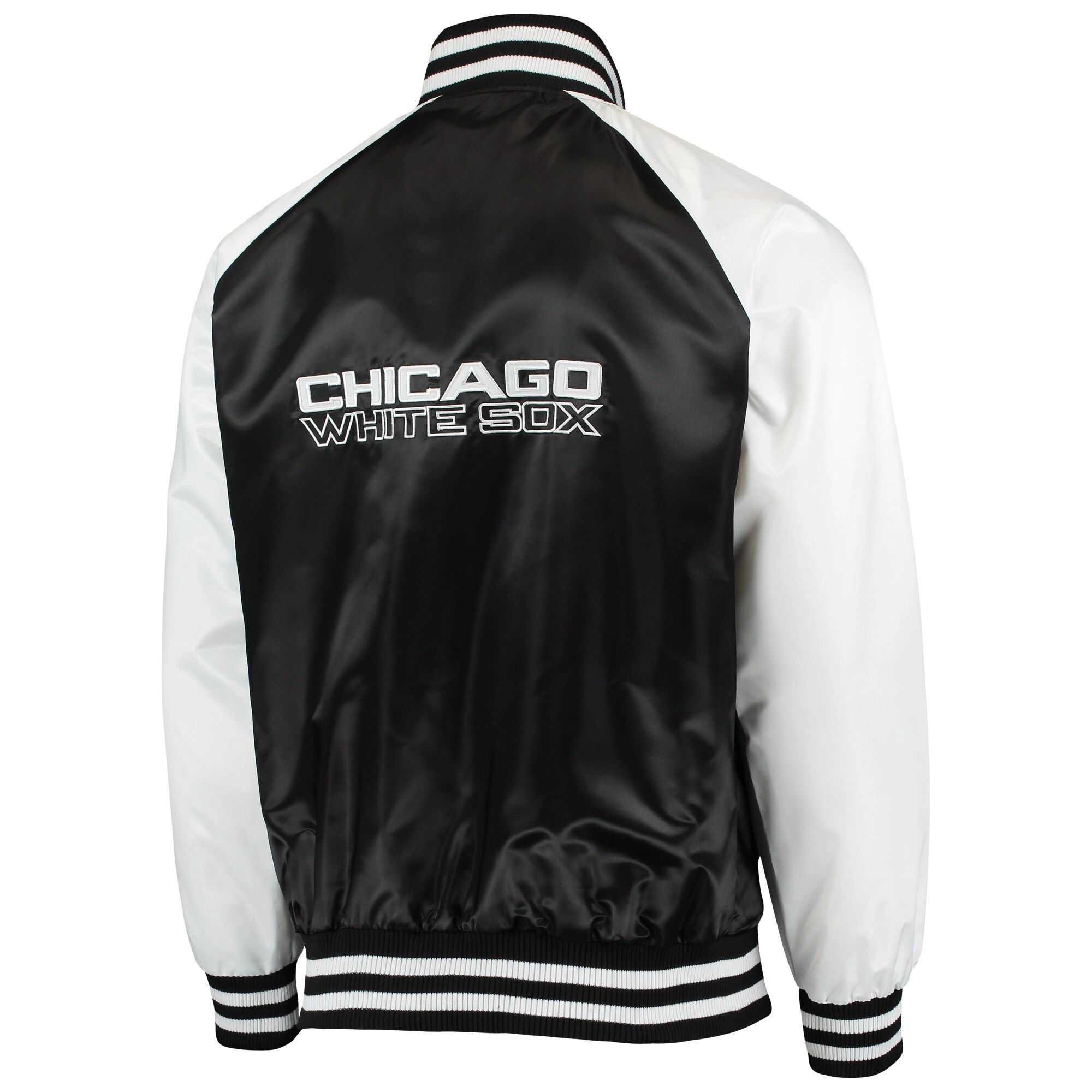 Chicago White Sox Starter The Lead Off Hitter Full-Snap Satin Varsity Jacket - Image 2