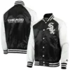 Chicago White Sox Starter The Lead Off Hitter Full-Snap Satin Varsity Jacket - Image 3
