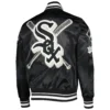 Chicago White Sox Pro Standard Black MashUp Full-Snap Satin Varsity Jacket - Image 3