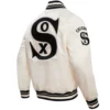 Chicago White Sox Men's Retro Classic Rib Satin Varsity Jacket - Image 4