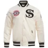 Chicago White Sox Men's Retro Classic Rib Satin Varsity Jacket