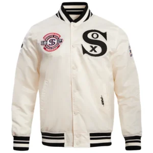 Chicago White Sox Men's Retro Classic Rib Satin Varsity Jacket