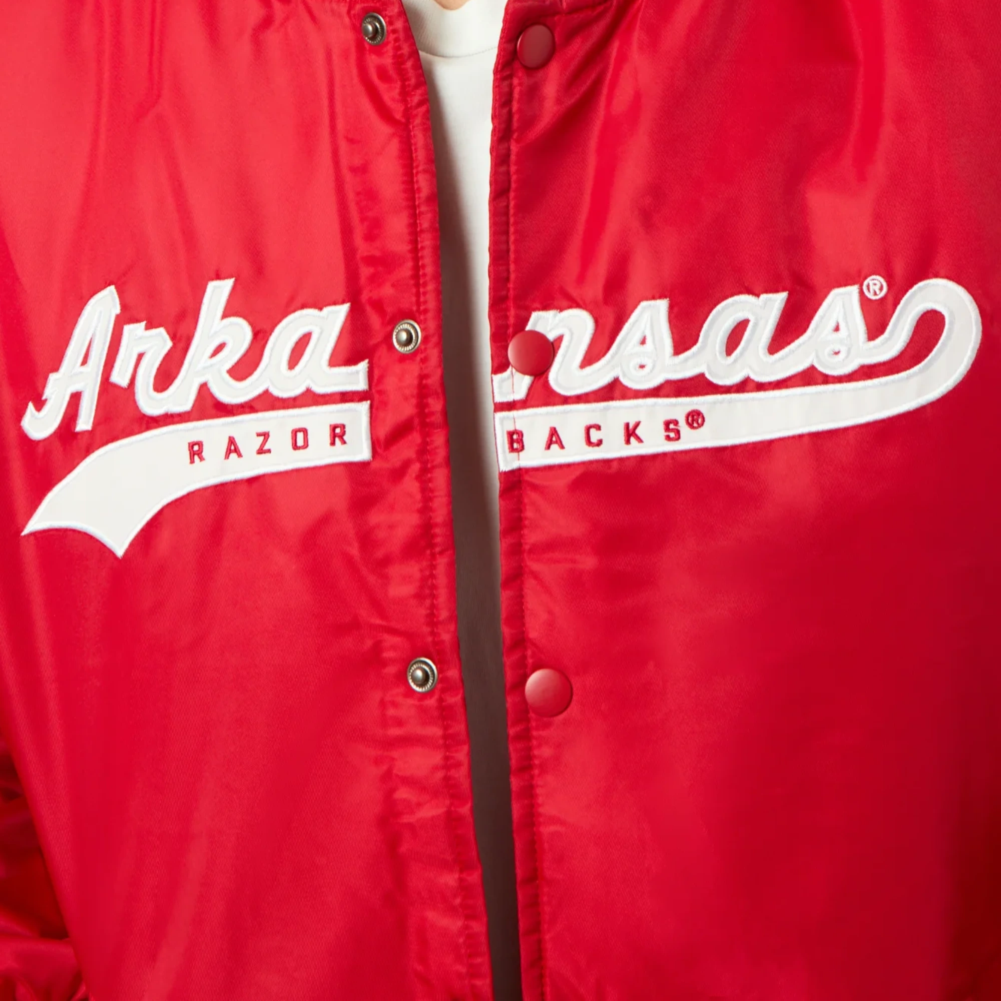 Arkansas Razorbacks Men's A-Game Varsity Jacket - Image 5