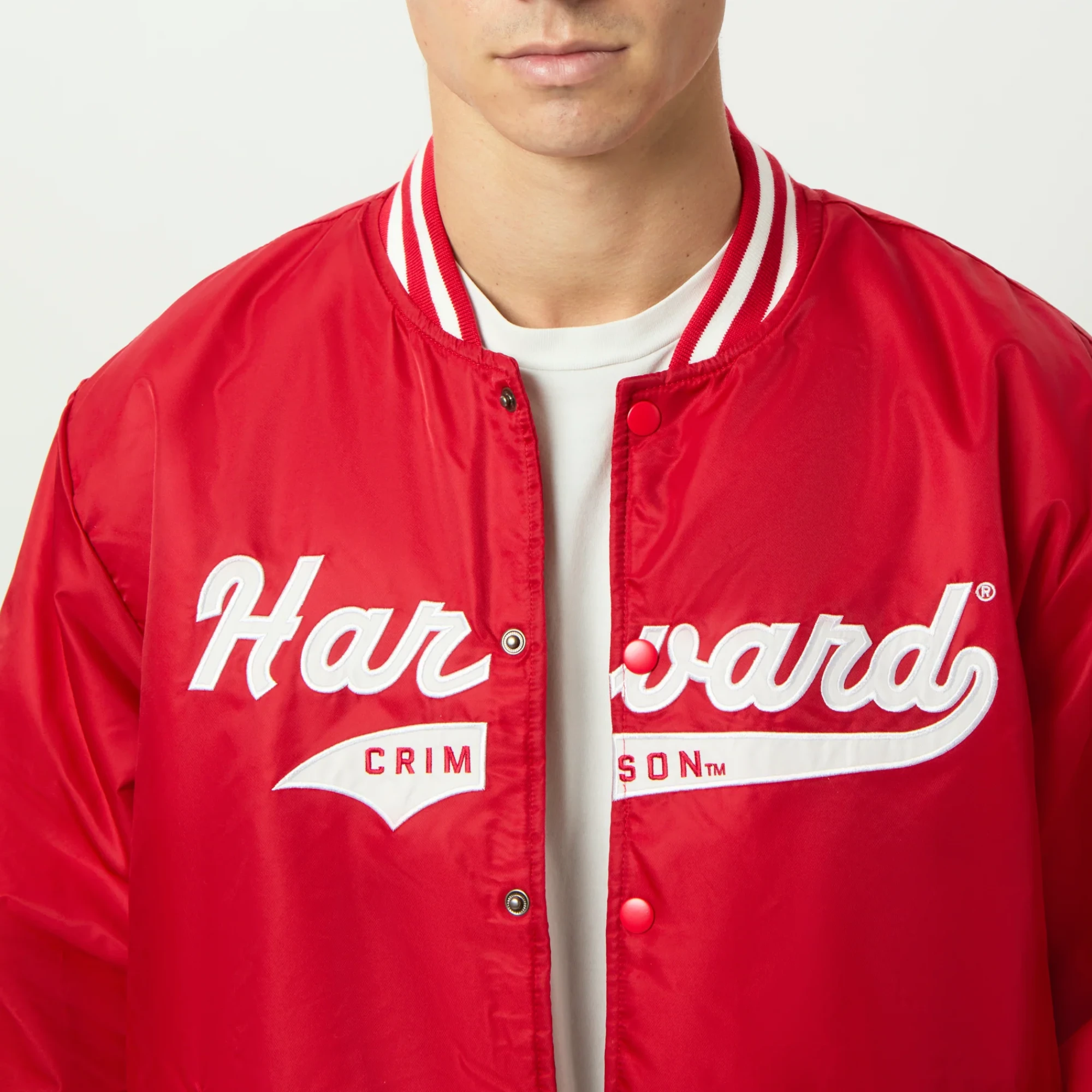 Harvard Crimson Men's A-Game Varsity Jacket - Image 6