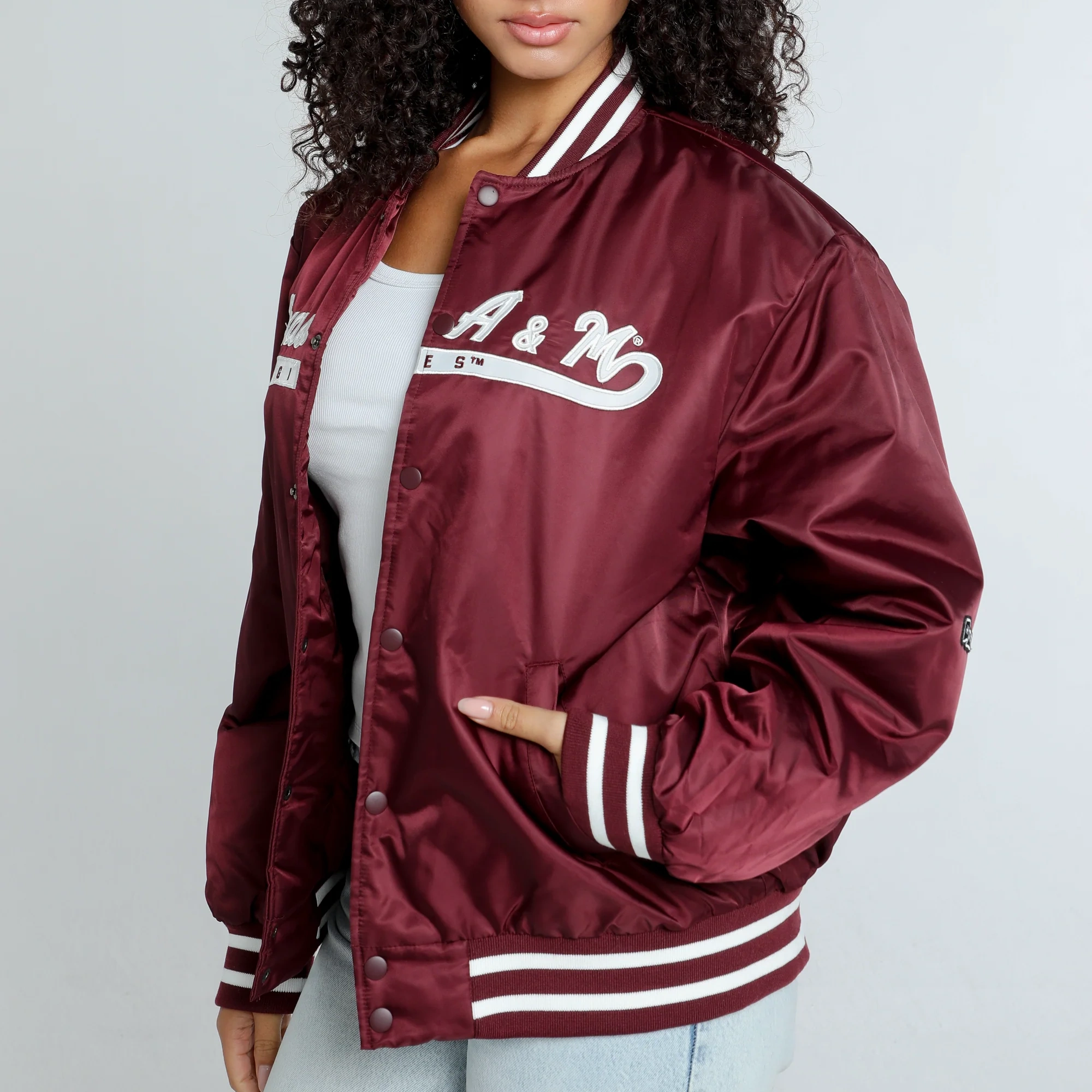 Texas A&M Aggies Women's A-Game Varsity Jacket - Image 2