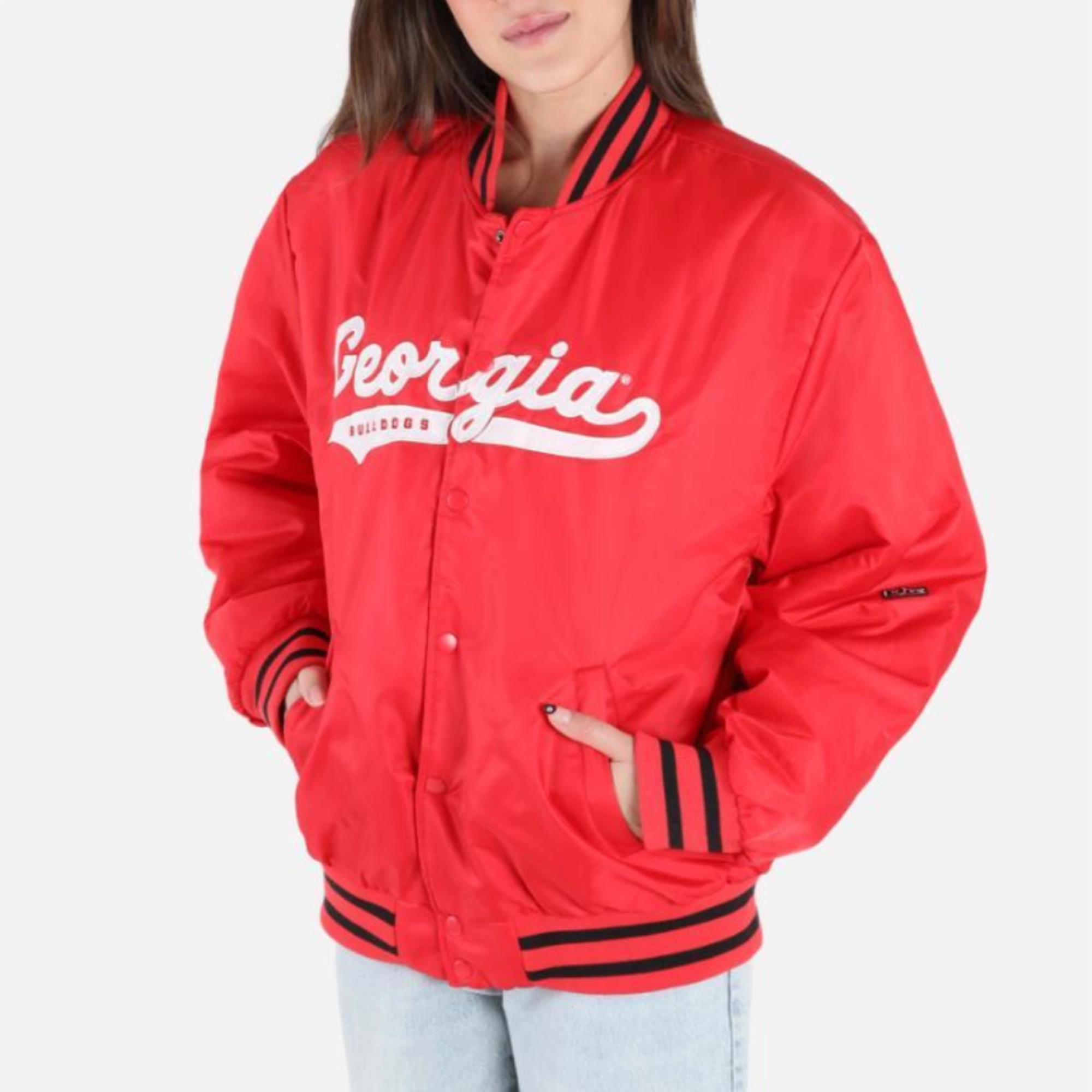 Georgia Bulldogs Women's A-Game Varsity Jacket - Image 2