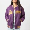 LSU Tigers Women's A-Game Varsity Jacket