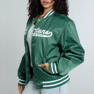 Alternative view of Michigan Wolverines Women's A-Game Varsity Jacket