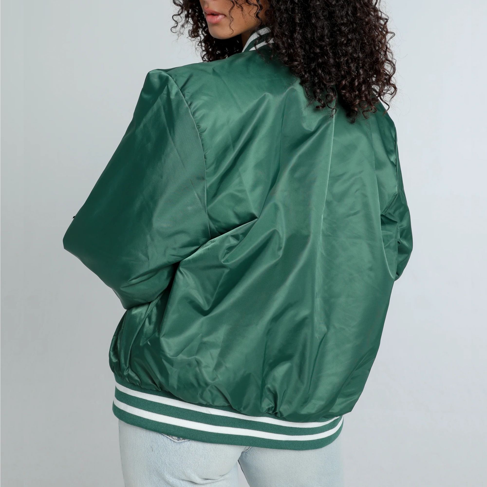 Michigan Wolverines Women's A-Game Varsity Jacket - Image 3