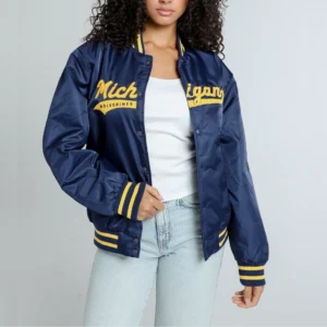 Michigan Wolverines Women's A-Game Navy Jacket