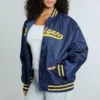 Michigan Wolverines Women's A-Game Navy Jacket - Image 2