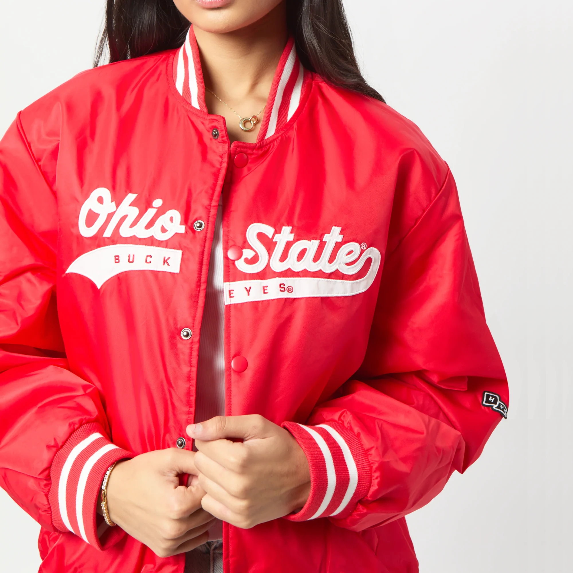 Ohio State Buckeyes Women's A-Game Varsity Jacket - Image 3