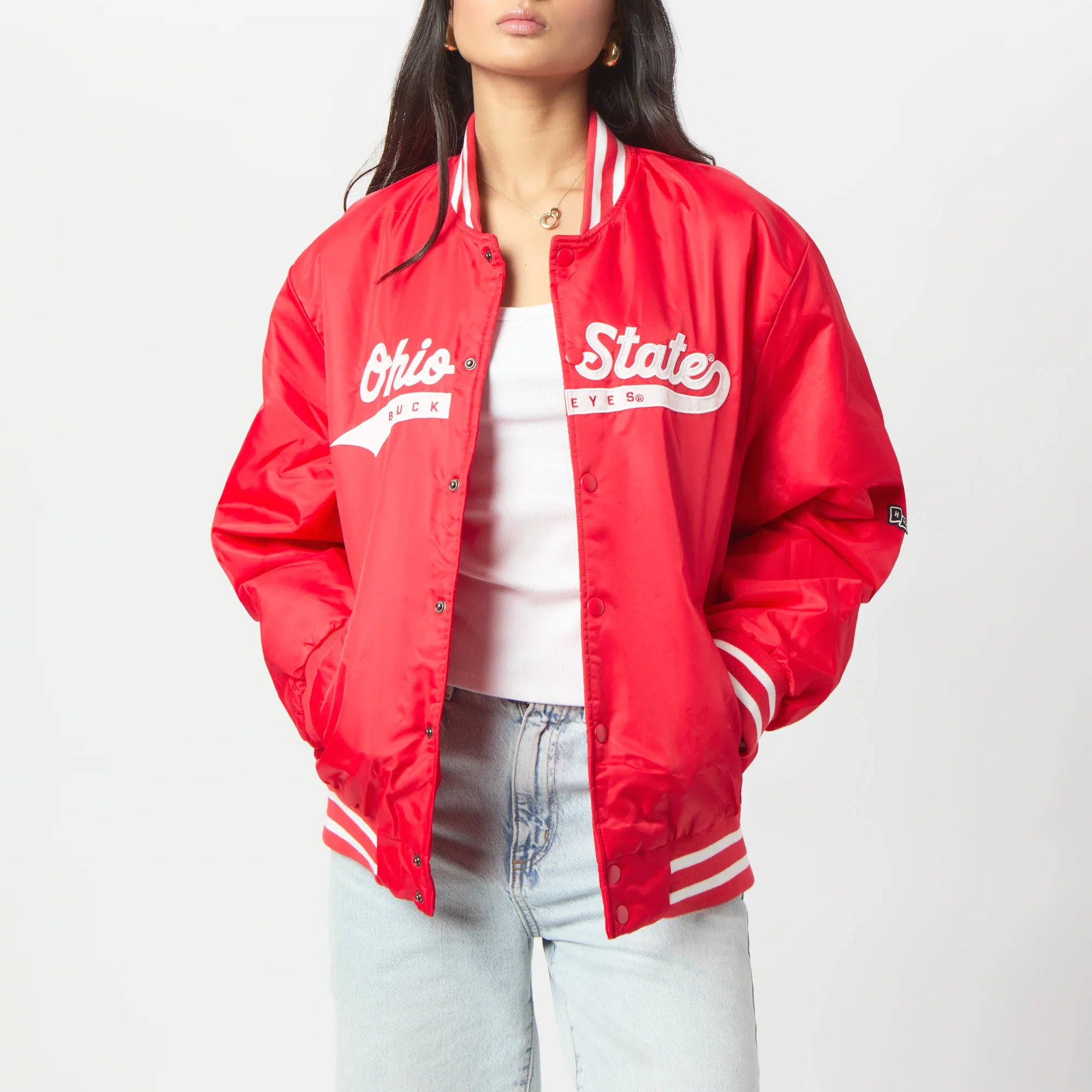 Ohio State Buckeyes Women's A-Game Varsity Jacket