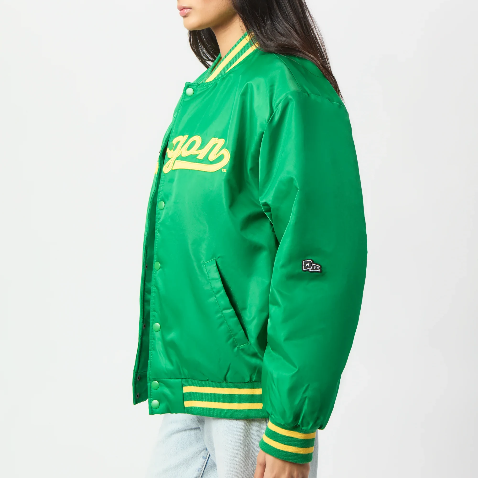 Oregon Ducks Women's A-Game Varsity Jacket - Image 2