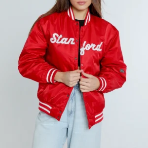Stanford Cardinal Women's A-Game Red Varsity Jacket