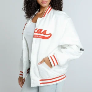 Alternative view of Texas Longhorns Women's A-Game Varsity Jacket