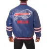 Buffalo Bills Full Leather 2.0 Blue Varsity Jacket - Image 2