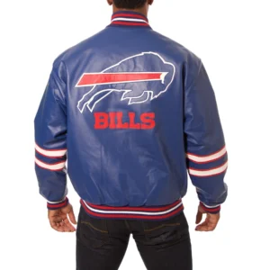 Alternative view of Buffalo Bills Full Leather 2.0 Blue Varsity Jacket
