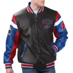 Buffalo Bills Full-Zip Leather G111 Black Varsity Jacket