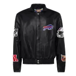 Buffalo Bills Full Leather Black Bomber Jacket