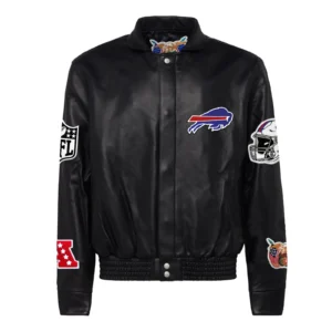 JF Buffalo Bills Full Leather Black Jacket