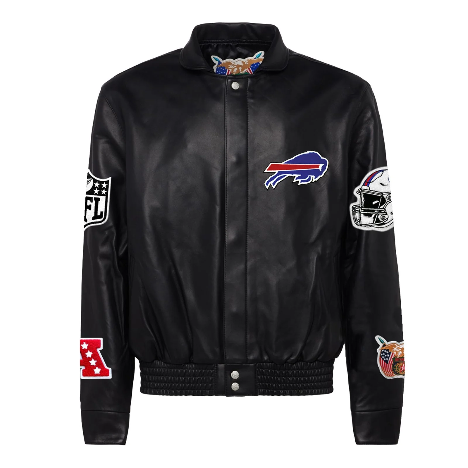 JF Buffalo Bills Full Leather Black Jacket
