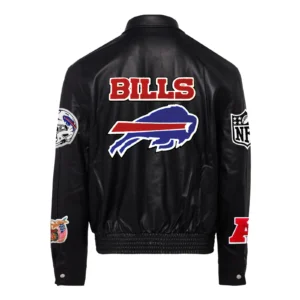 JF Buffalo Bills Full Leather Black Jacket