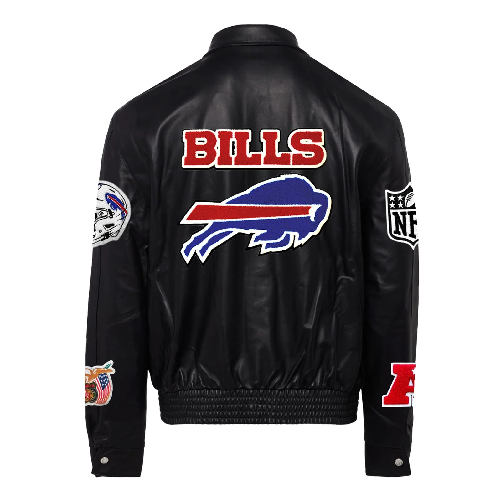 JF Buffalo Bills Full Leather Black Jacket